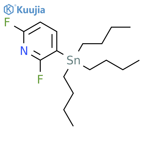Pyridine, 2,6-difluoro-3-(tributylstannyl)- structure