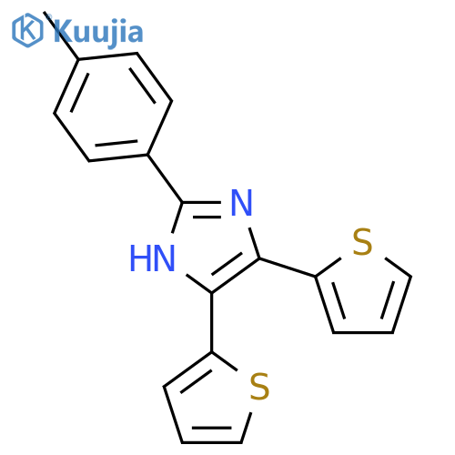 1H-IMIDAZOLE, 2-(4-METHYLPHENYL)-4,5-DI-2-THIENYL- structure