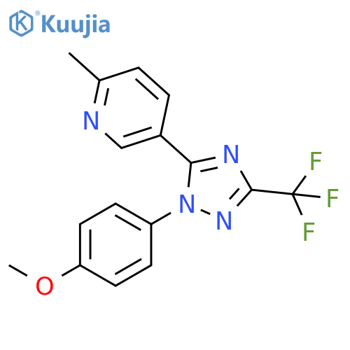 Pyridine,5-[1-(4-methoxyphenyl)-3-(trifluoromethyl)-1H-1,2,4-triazol-5-yl]-2-methyl- structure