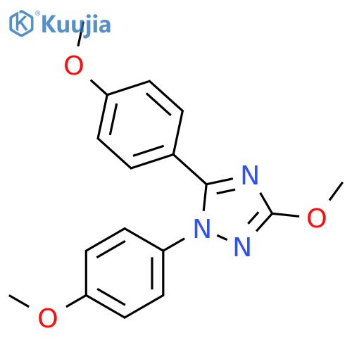1H-1,2,4-Triazole, 3-methoxy-1,5-bis(4-methoxyphenyl)- structure
