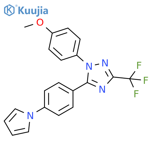 1H-1,2,4-Triazole,1-(4-methoxyphenyl)-5-[4-(1H-pyrrol-1-yl)phenyl]-3-(trifluoromethyl)- structure