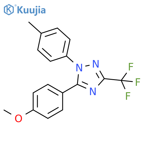 1H-1,2,4-Triazole,5-(4-methoxyphenyl)-1-(4-methylphenyl)-3-(trifluoromethyl)- structure