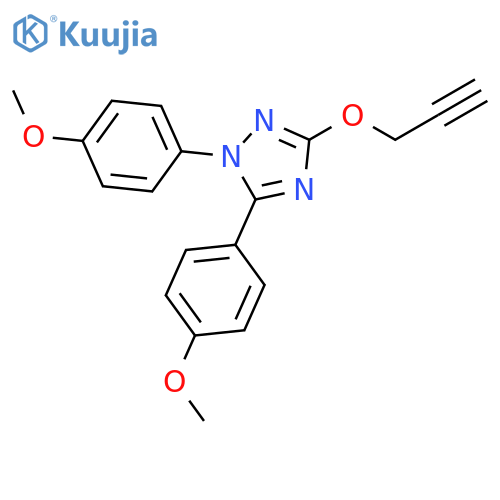 1H-1,2,4-Triazole, 1,5-bis(4-methoxyphenyl)-3-(2-propynyloxy)- structure
