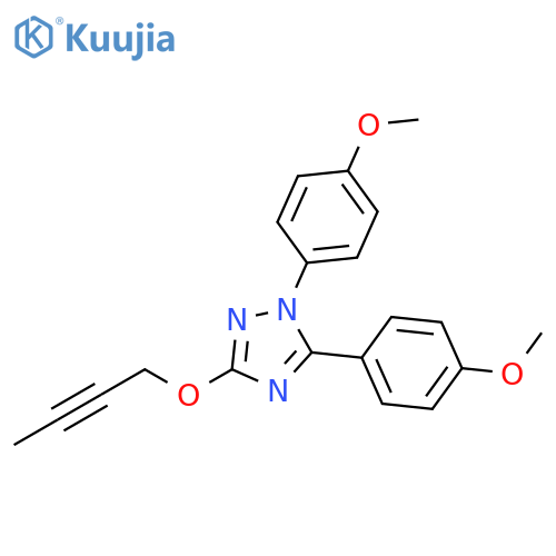 1H-1,2,4-Triazole, 3-(2-butynyloxy)-1,5-bis(4-methoxyphenyl)- structure