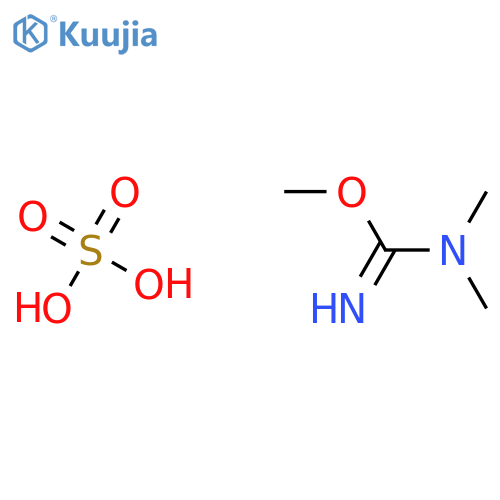 Carbamimidic acid, N,N-dimethyl-, methyl ester, sulfate (1:1) structure