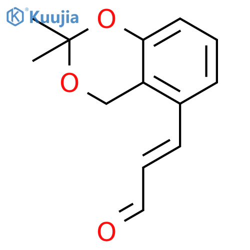 2-Propenal, 3-(2,2-dimethyl-4H-1,3-benzodioxin-5-yl)-, (2E)- structure