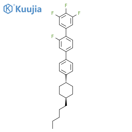 1,1':4',1''-TERPHENYL, 2',3,4,5-TETRAFLUORO-4''-(TRANS-4-PENTYLCYCLOHEXYL)- structure