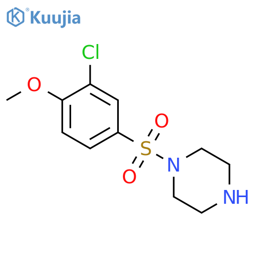 1-(3-Chloro-4-methoxyphenyl)sulfonylpiperazine structure
