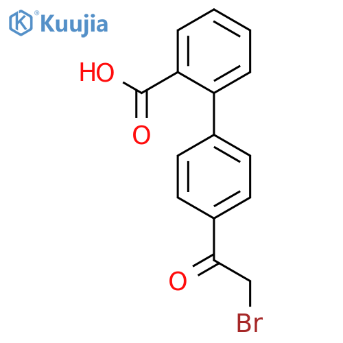 [1,1'-BIPHENYL]-2-CARBOXYLIC ACID, 4'-(BROMOACETYL)- structure