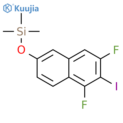 SILANE, [(5,7-DIFLUORO-6-IODO-2-NAPHTHALENYL)OXY]TRIMETHYL- structure