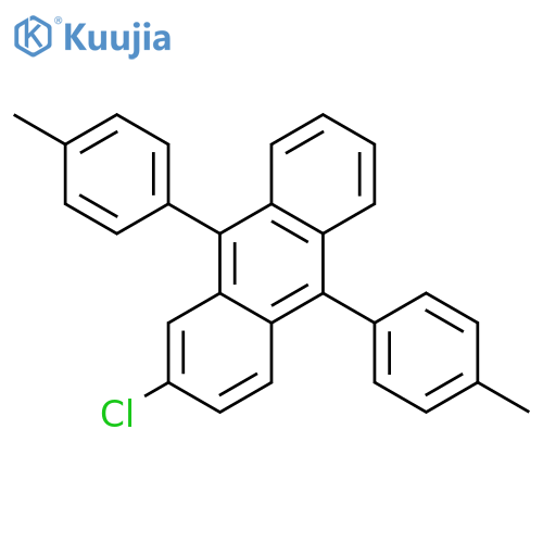 Anthracene, 2-chloro-9,10-bis(4-methylphenyl)- structure