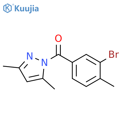 1-(3-bromo-4-methylbenzoyl)-3,5-dimethyl-1H-pyrazole structure