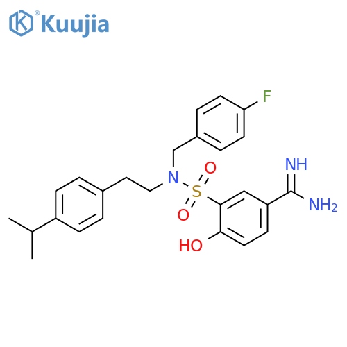 Benzenecarboximidamide,3-[[[(4-fluorophenyl)methyl][2-[4-(1-methylethyl)phenyl]ethyl]amino]sulfonyl]-4-hydroxy- structure