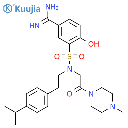 Benzenecarboximidamide,4-hydroxy-3-[[[2-[4-(1-methylethyl)phenyl]ethyl][2-(4-methyl-1-piperazinyl)-2-oxoethyl]amino]sulfonyl]- structure