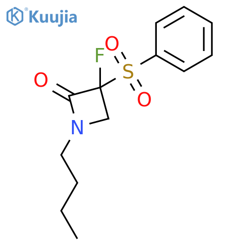 2-AZETIDINONE, 1-BUTYL-3-FLUORO-3-(PHENYLSULFONYL)- structure