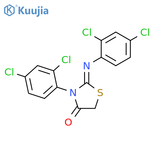 4-THIAZOLIDINONE, 3-(2,4-DICHLOROPHENYL)-2-[(2,4-DICHLOROPHENYL)IMINO]- structure