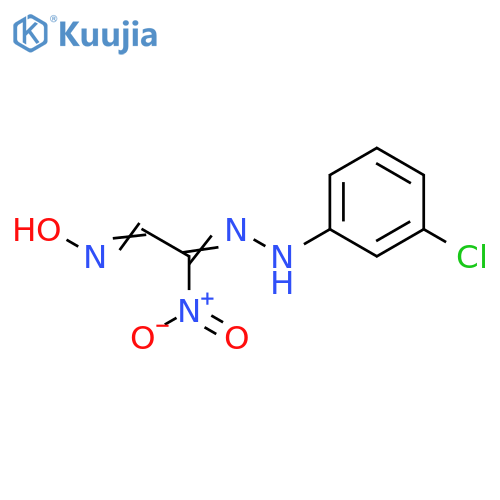 Ethanedial, nitro-, 1-[(3-chlorophenyl)hydrazone], 2-oxime structure