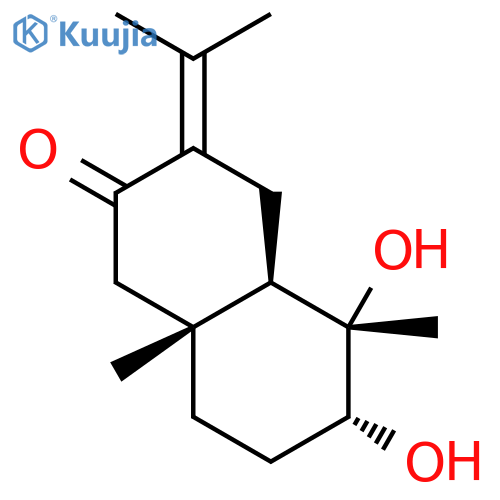 2(1H)-Naphthalenone,octahydro-5,6-dihydroxy-5,8a-dimethyl-3-(1-methylethylidene)-, (4aS,5R,6S,8aS)- structure
