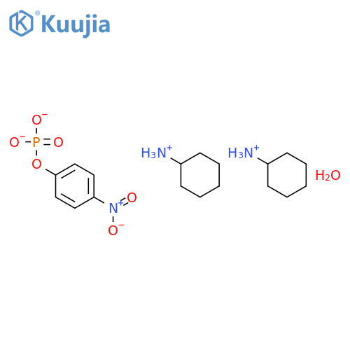 p-nitrophenyl dihydrogen phosphate, compound with cyclohexylamine (1:2) structure