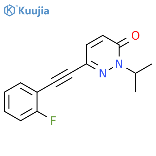 3(2H)-Pyridazinone, 6-[(2-fluorophenyl)ethynyl]-2-(1-methylethyl)- structure