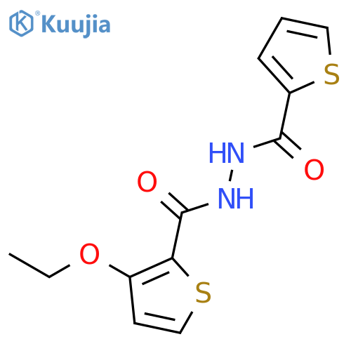 2-Thiophenecarboxylic acid, 3-ethoxy-, 2-(2-thienylcarbonyl)hydrazide structure