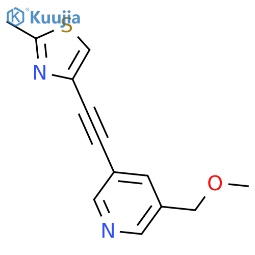 Pyridine, 3-(methoxymethyl)-5-[(2-methyl-4-thiazolyl)ethynyl]- structure