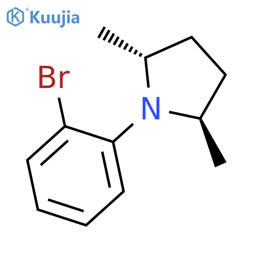 PYRROLIDINE, 1-(2-BROMOPHENYL)-2,5-DIMETHYL-, (2R,5R)- structure