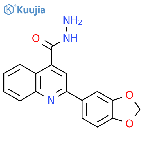 2-(1,3-Benzodioxol-5-yl)quinoline-4-carbohydrazide structure