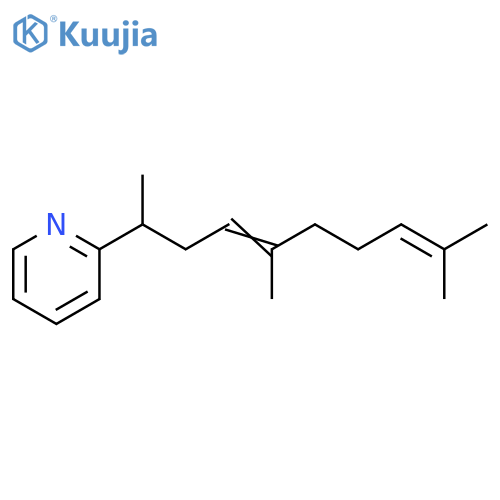 Pyridine, 2-(1,4,8-trimethyl-3,7-nonadienyl)- structure