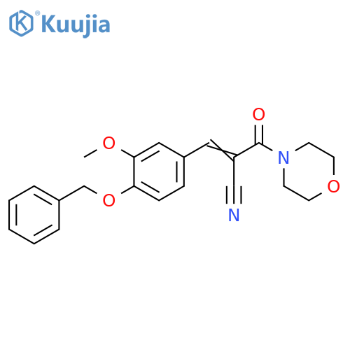 α-[[3-Methoxy-4-(phenylmethoxy)phenyl]methylene]-β-oxo-4-morpholinepropanenitrile structure