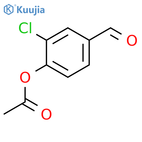 Benzaldehyde, 4-(acetyloxy)-3-chloro- structure