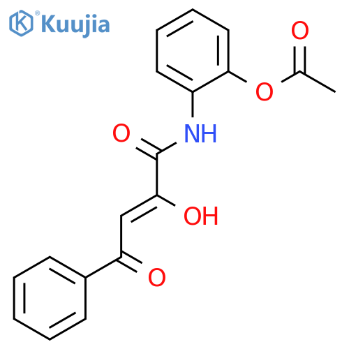 2-BUTENAMIDE, N-[2-(ACETYLOXY)PHENYL]-2-HYDROXY-4-OXO-4-PHENYL-, (2Z)- structure
