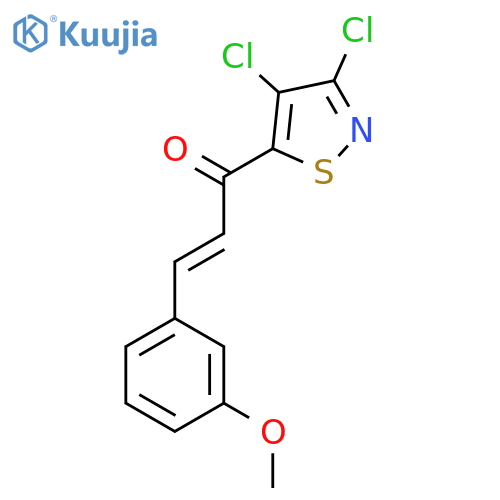 2-Propen-1-one, 1-(3,4-dichloro-5-isothiazolyl)-3-(3-methoxyphenyl)- structure