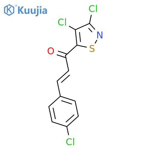 2-Propen-1-one, 3-(4-chlorophenyl)-1-(3,4-dichloro-5-isothiazolyl)- structure