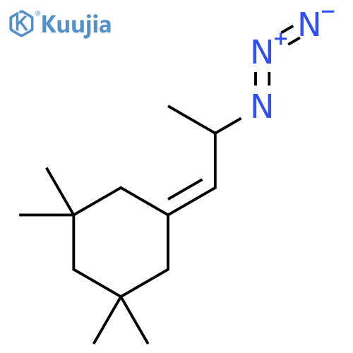Cyclohexane, 5-(2-azidopropylidene)-1,1,3,3-tetramethyl- structure