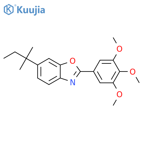 BENZOXAZOLE, 6-(1,1-DIMETHYLPROPYL)-2-(3,4,5-TRIMETHOXYPHENYL)- structure