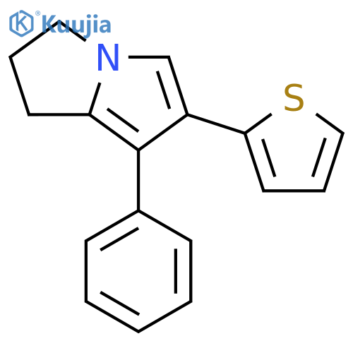 1H-Pyrrolizine, 2,3-dihydro-7-phenyl-6-(2-thienyl)- structure