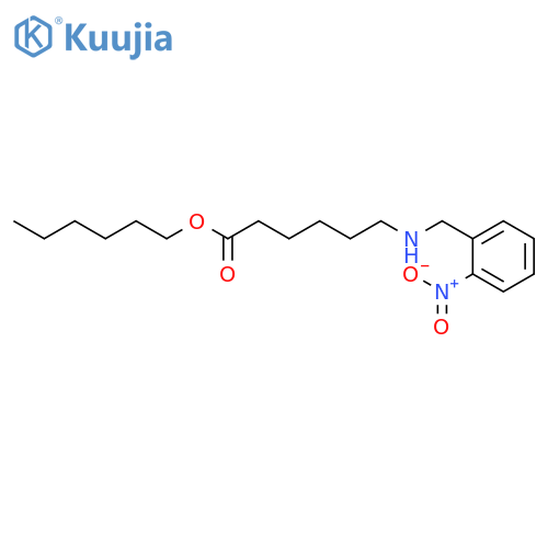 Hexanoic acid, 6-[[(2-nitrophenyl)methyl]amino]-, hexyl ester structure