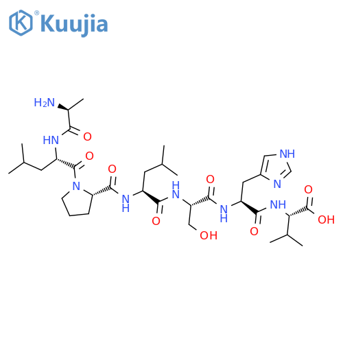 L-VALINE, L-ALANYL-L-LEUCYL-L-PROLYL-L-LEUCYL-L-SERYL-L-HISTIDYL- structure