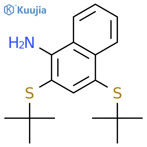 1-NAPHTHALENAMINE, 2,4-BIS[(1,1-DIMETHYLETHYL)THIO]- structure