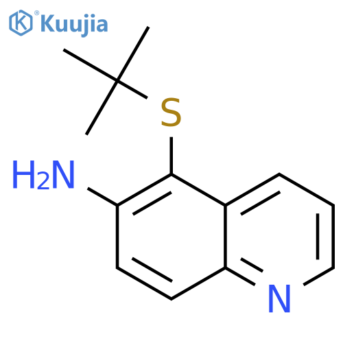 6-QUINOLINAMINE, 5-[(1,1-DIMETHYLETHYL)THIO]- structure