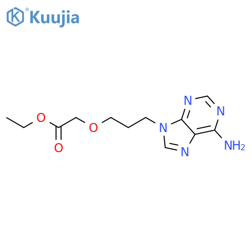 Acetic acid, [3-(6-amino-9H-purin-9-yl)propoxy]-, ethyl ester structure