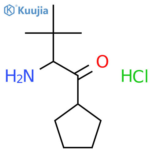 1-BUTANONE, 2-AMINO-1-CYCLOPENTYL-3,3-DIMETHYL-, HYDROCHLORIDE structure