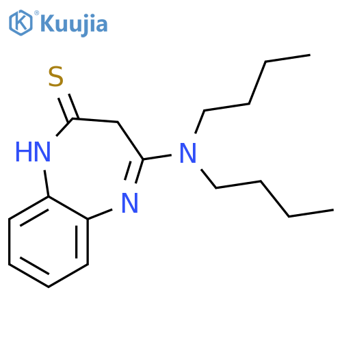 2H-1,5-BENZODIAZEPINE-2-THIONE, 4-(DIBUTYLAMINO)-1,3-DIHYDRO- structure