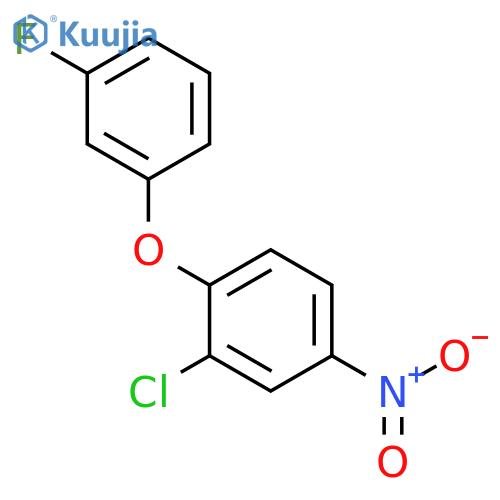 BENZENE, 2-CHLORO-1-(3-FLUOROPHENOXY)-4-NITRO- structure