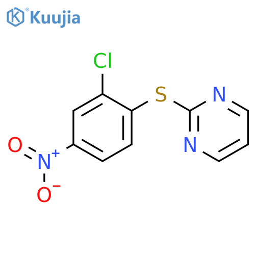 Pyrimidine, 2-[(2-chloro-4-nitrophenyl)thio]- structure