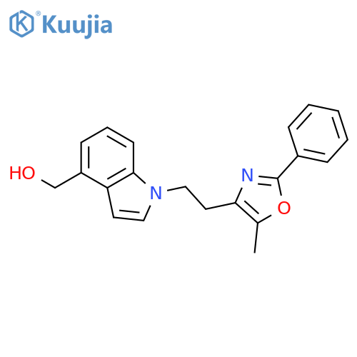 1H-INDOLE-4-METHANOL, 1-[2-(5-METHYL-2-PHENYL-4-OXAZOLYL)ETHYL]- structure