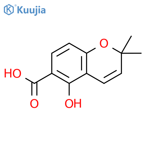 2H-1-Benzopyran-6-carboxylic acid, 5-hydroxy-2,2-dimethyl- structure