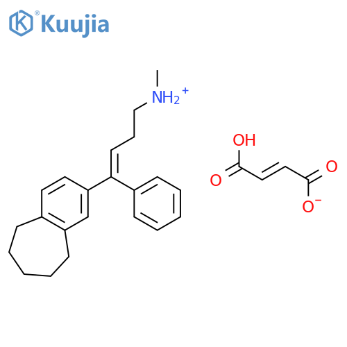 (3E)-N-methyl-4-phenyl-4-(6,7,8,9-tetrahydro-5H-benzo[7]annulen-2-yl)but-3-en-1-aminium (2Z)-3-carboxyprop-2-enoate structure