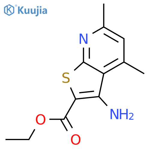 ethyl 3-amino-4,6-dimethylthieno2,3-bpyridine-2-carboxylate structure